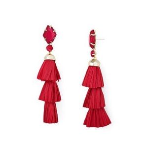 Kendra Scott Denise tassel earrings in red